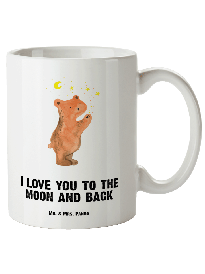 Kaffeebecher Verliebter Bär mit Spruch in Weiß