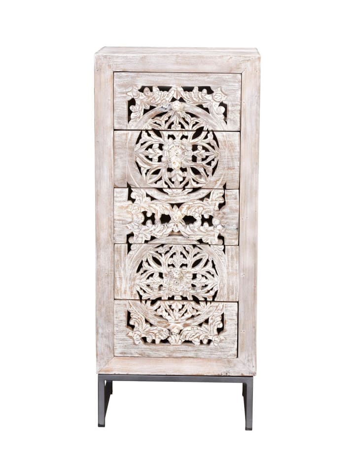 Küchenunterschrank aus Mangoholz in White