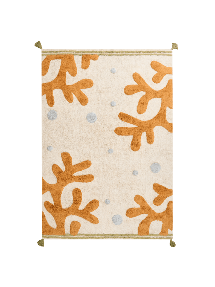 Kinderteppich JAJPUR  in Beige/Orange/Blau - (W) 140 x (L) 200 cm