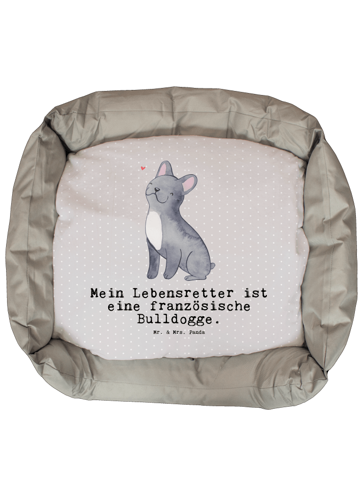 Hundekörbchen Französische Bulldogge Lebensrett... in Grau Pastell