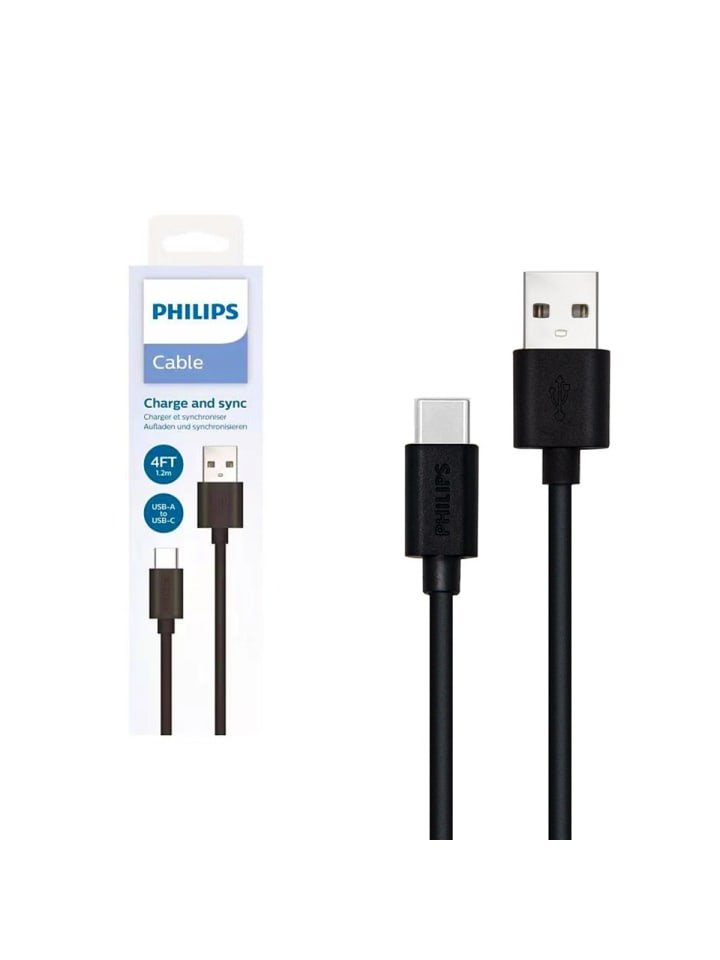 Philips Kabel USB - Typ-C 1,2m schwarz Phil-DLC3104A/00