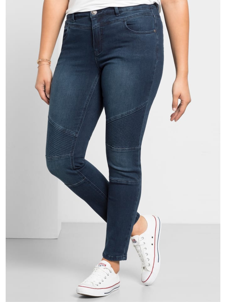 Stretch-Jeans in dark blue denim