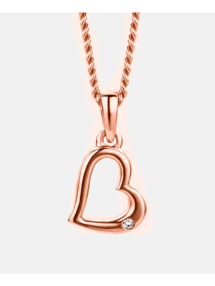 Halskette aus 375 Roségold mit Diamant in Roségold