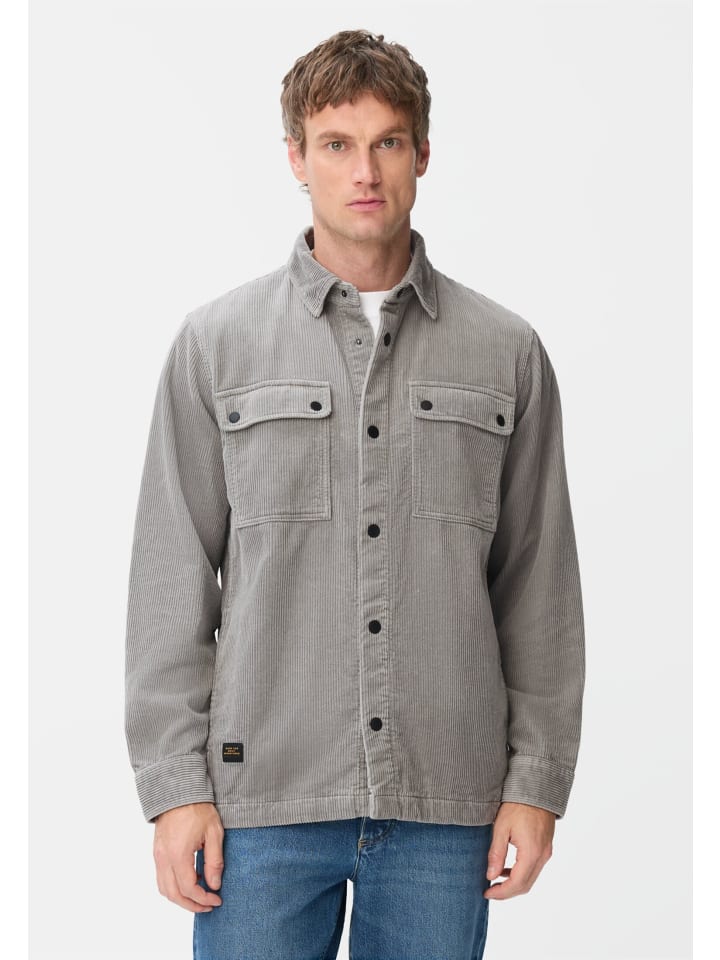 Cord Overshirt aus 100% Baumwolle in Grau