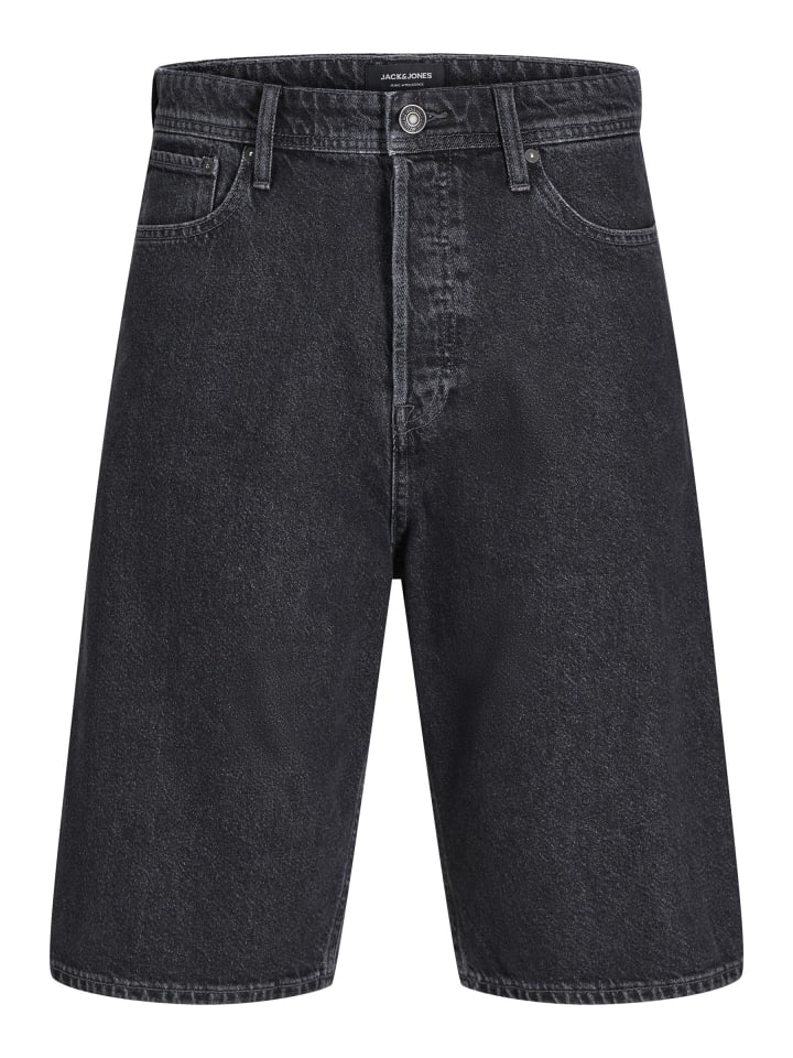 Jeans-Shorts in Black Denim