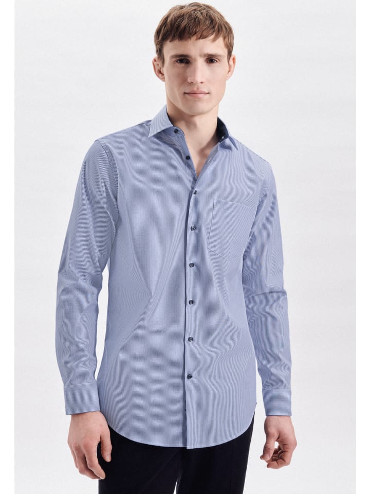 Business Hemd Regular in Mittelblau