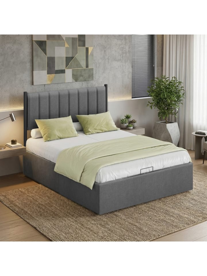 Bettgestell Kacy in Grau - (B)163.4 x (H)110 x (T)209.3 cm