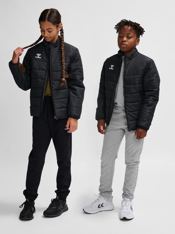 Reißverschluss Jacke Hmlessential Kinder in BLACK