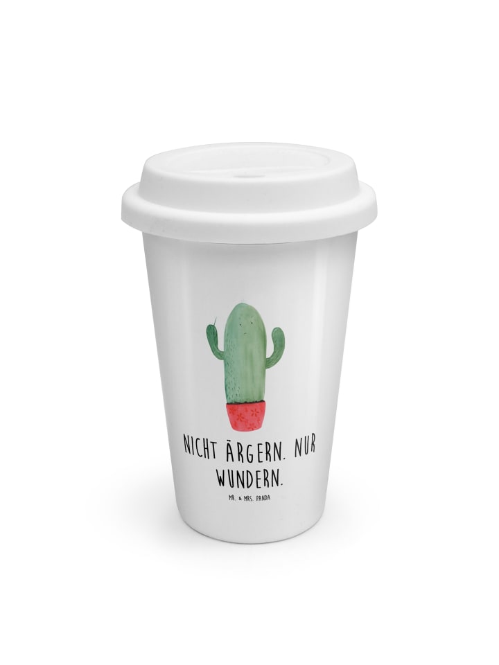 To Go Becher Kaktus Wut mit Spruch in Weiß