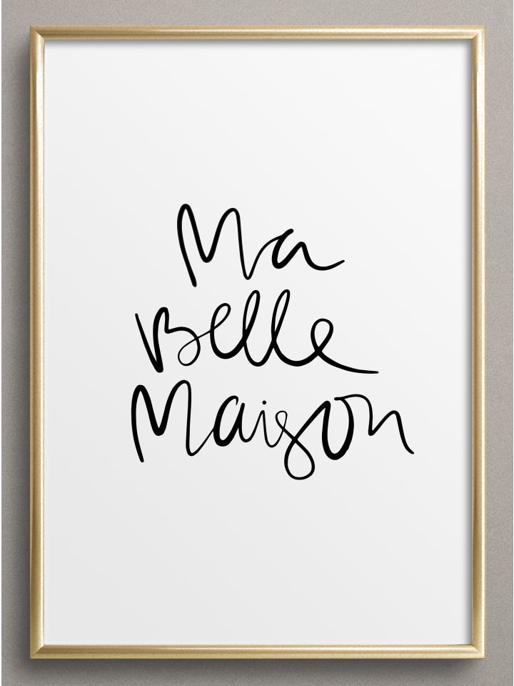 Poster / Kunstdruck "Ma Belle Maison" I Ohne Rahmen
