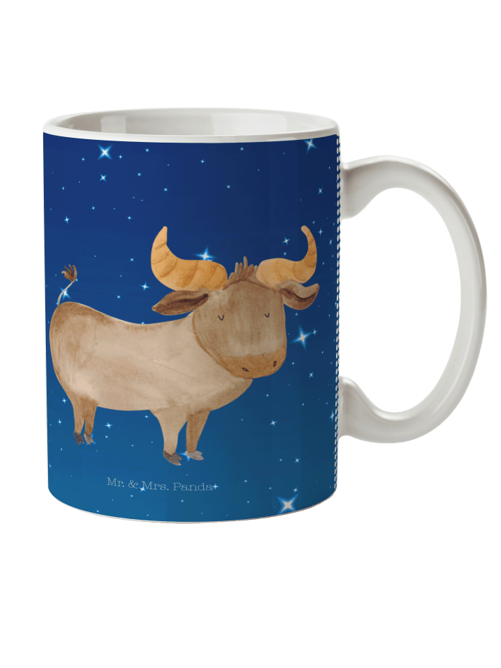 Kinderpott Sternzeichen Stier ohne Spruch in Sternenhimmel Blau