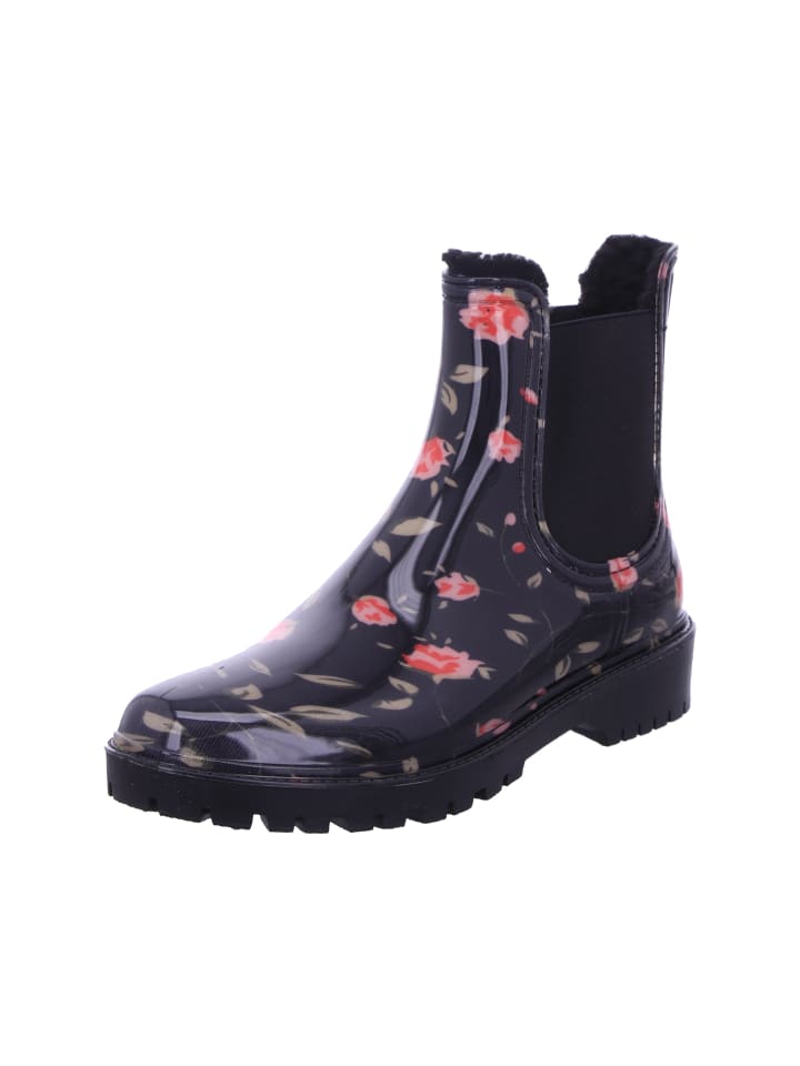 Regenstiefel Mit Warmfutter in schwarz