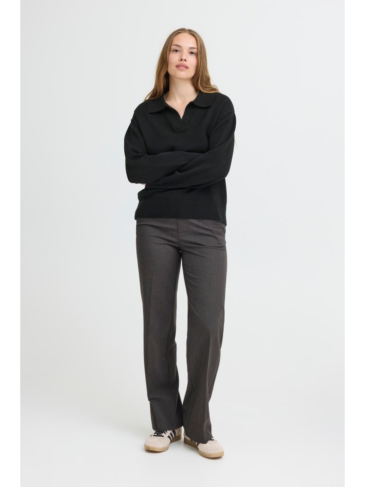 Strickpullover PZSTEFFI Regular fit in Black Beauty