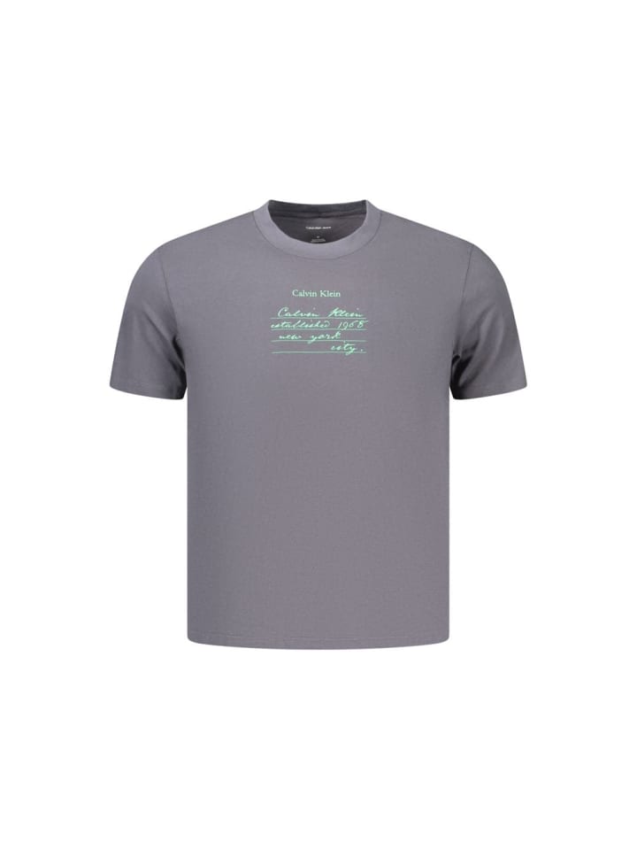 Grau Herren T-Shirt aus Baumwolle