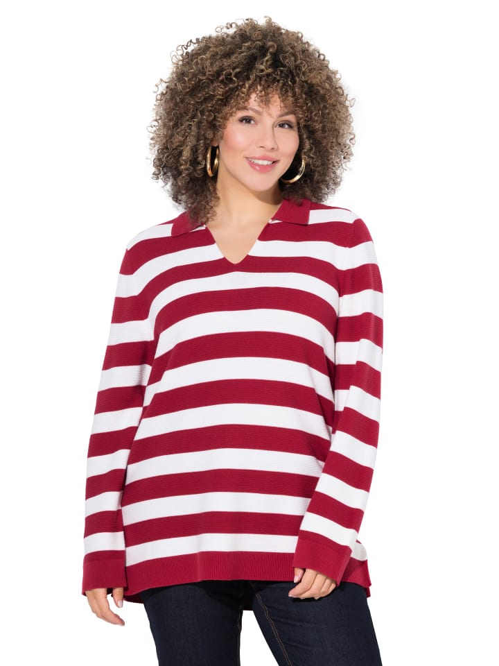 Pullover in rubinrot
