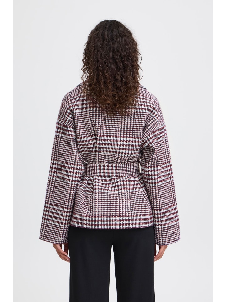Jacke IHJANNET Loose fit in Black Brushed Chek