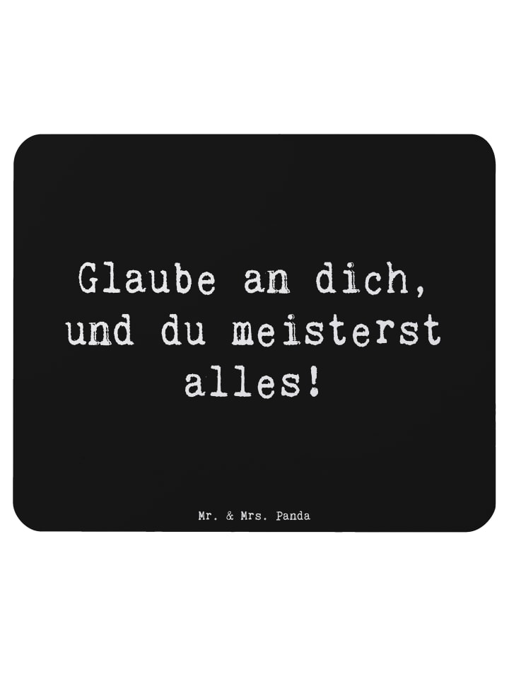 Maus Pad Spruch Stolpersteine im Alltag meister... in Schwarz