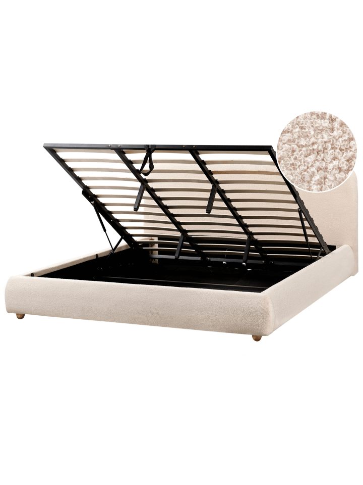 2-tlg Doppelbett BLAGNAC in Beige