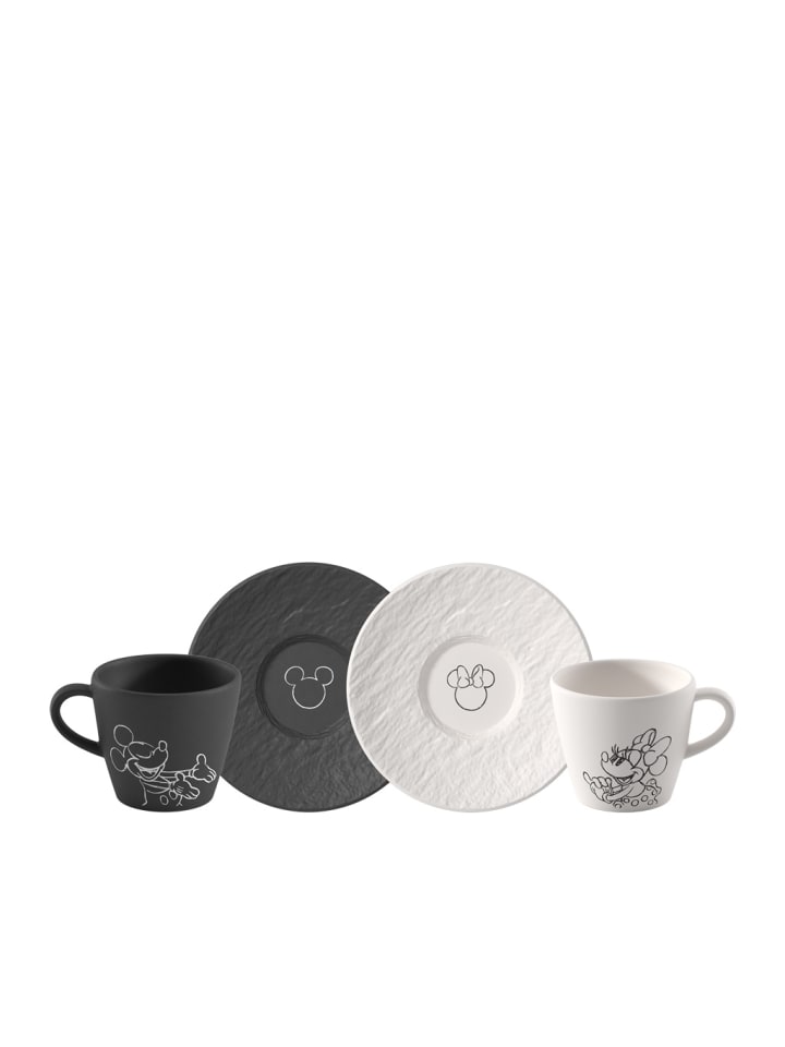 Espressotassen mit Untertassen Manufacture Rock – Mickey Mouse