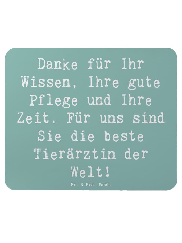 Mouse Pad Spruch Beste Tierärztin mit Spruch in Meeresbrise