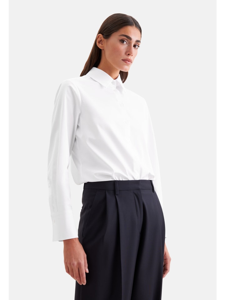 Hemdbluse Regular in Weiß
