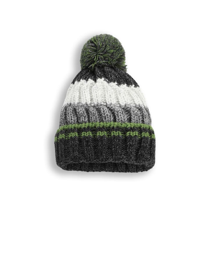 Wintermütze mit Bommel in bunt