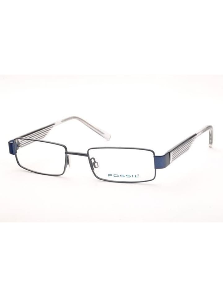 Fossil Brillengestell aus Metall/Kunststoff in Blau