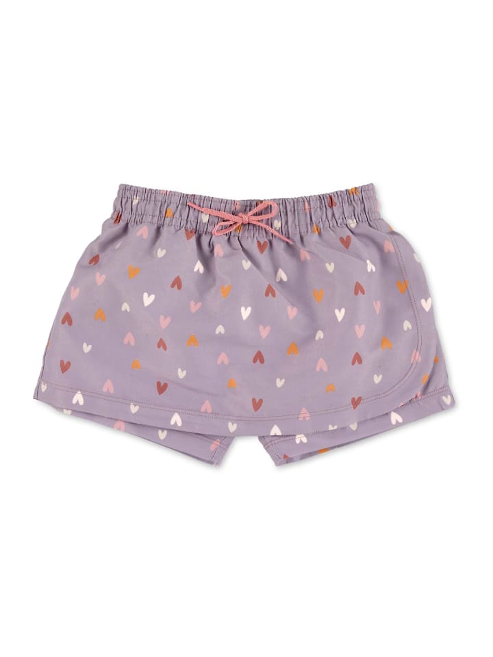 Badeshorts Herz in lila