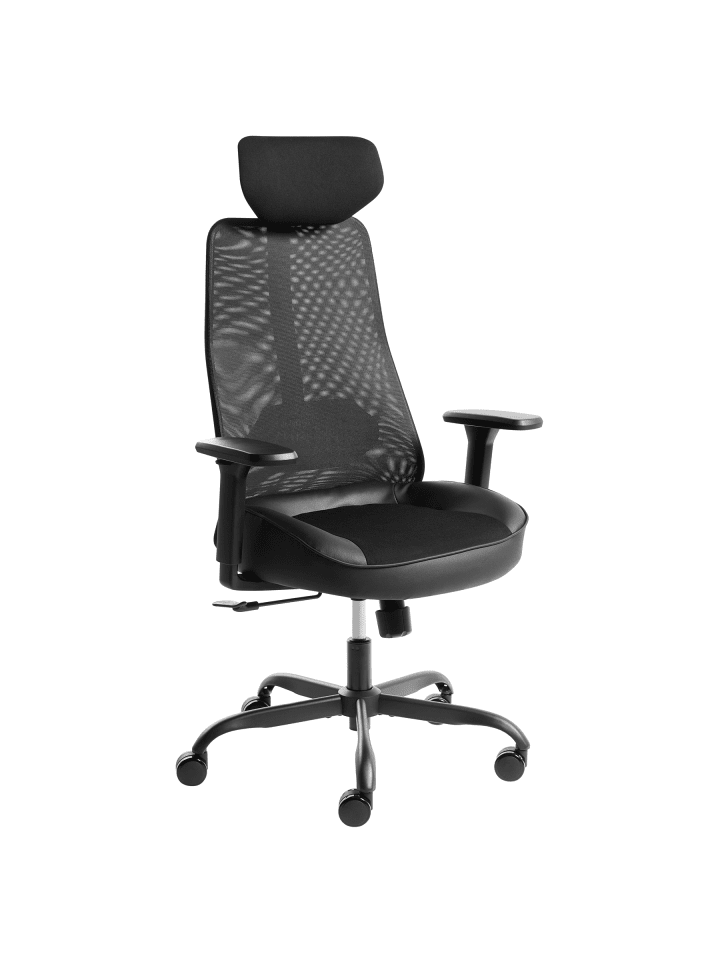 Bürostuhl STRYKE in Schwarz - (W) 70 x (H) 115 x (L) 70 cm