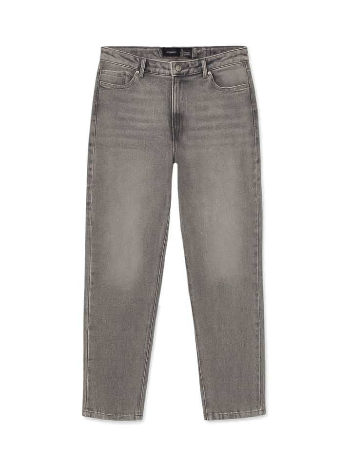 Mom Jeans in Medium Grey Denim