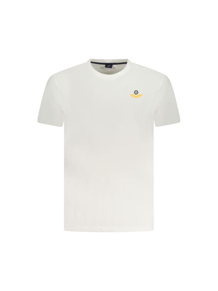 Weiß Baumwolle Herren T-Shirt
