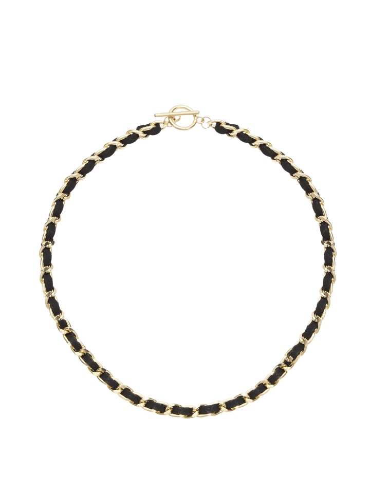 Gliederkette in goldfarben-schwarz