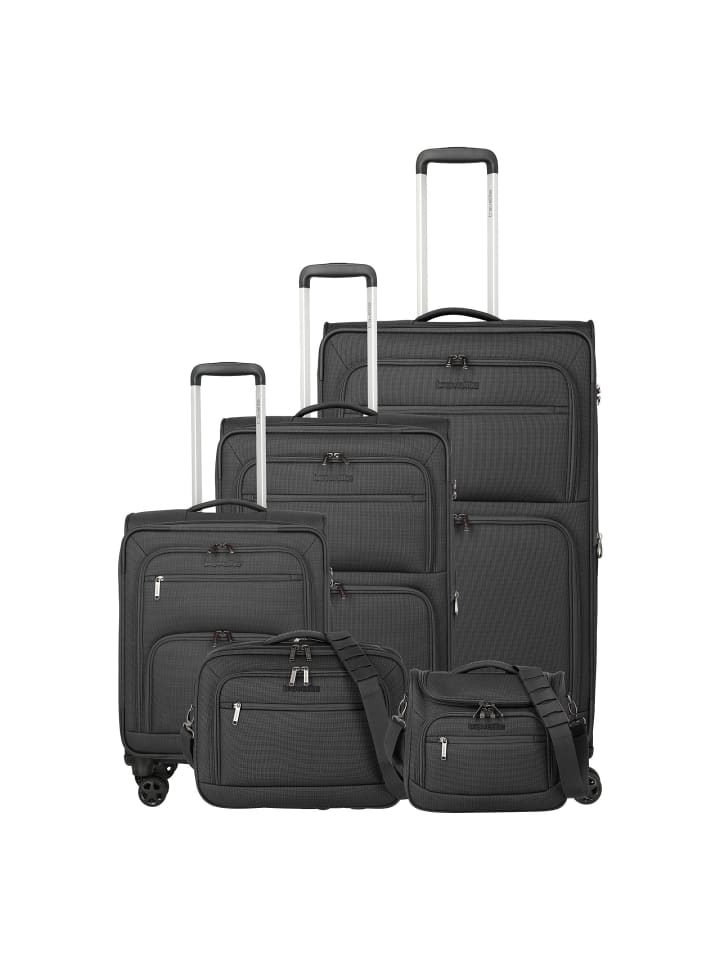 Cubis 4 Rollen Kofferset 5-teilig mit Dehnfalte anthracite