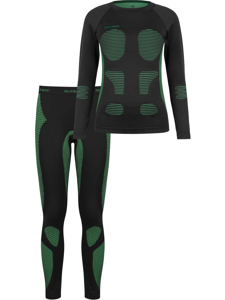 Funktionsunterwäsche Set Hemd + Hose Unisex in Grün