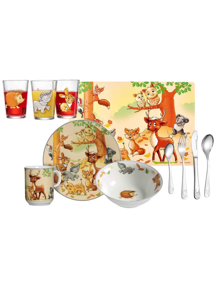 11-tlg. Kinderset Waldtiere in Bunt