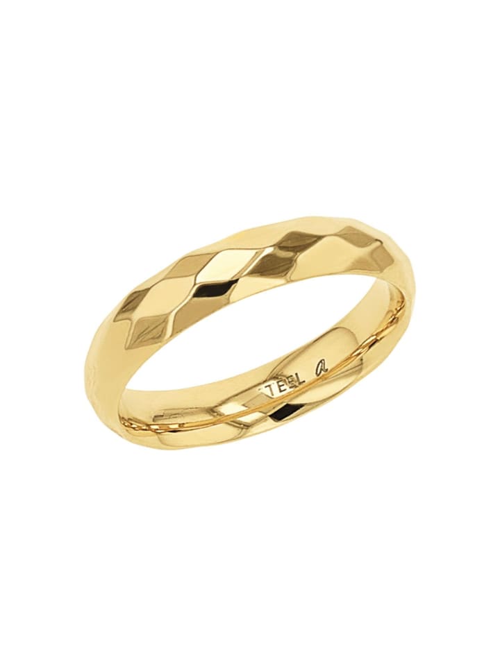 Ring Edelstahl, IP gold in Gold