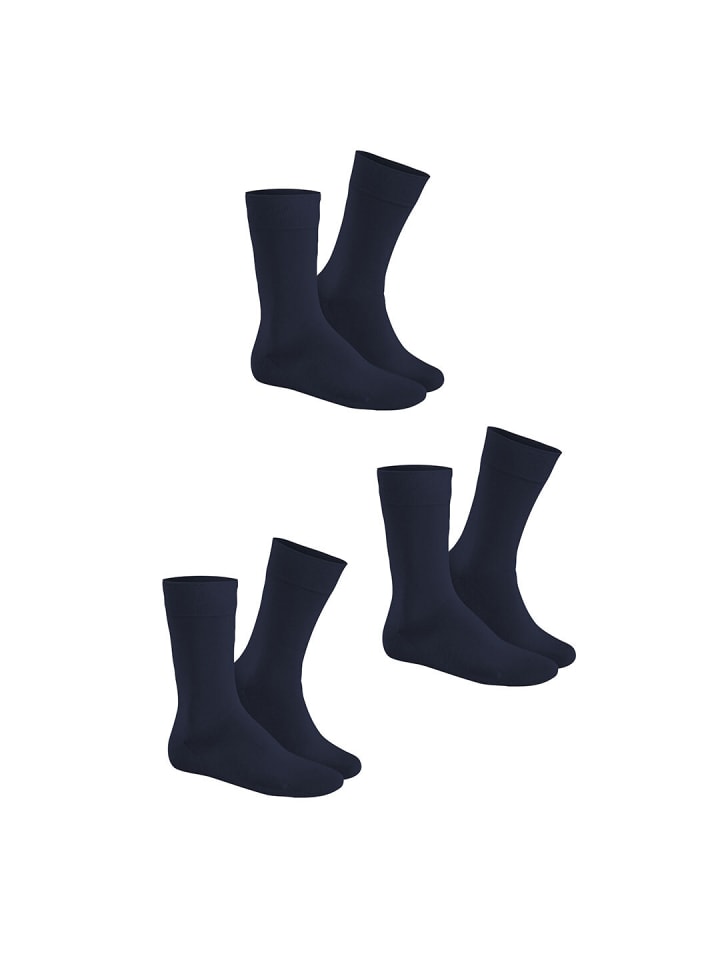 Socken Simply³ 3-Pack in Marineblau