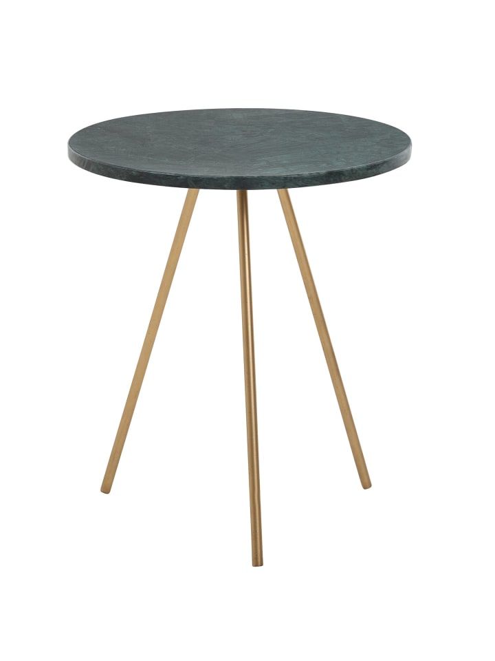 Beistelltisch in Grün / Marmor / 38x38x44