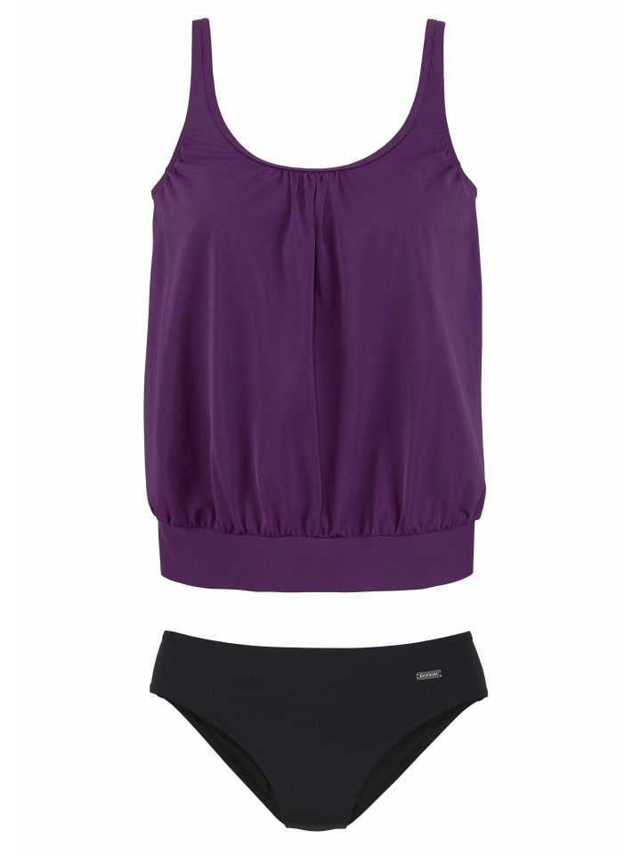 Oversize-Tankini in aubergine
