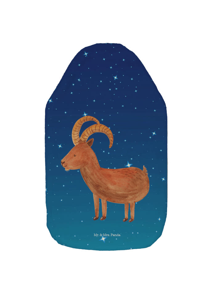 Wärmflasche Sternzeichen Steinbock ohne Spruch in Sternenhimmel Blau