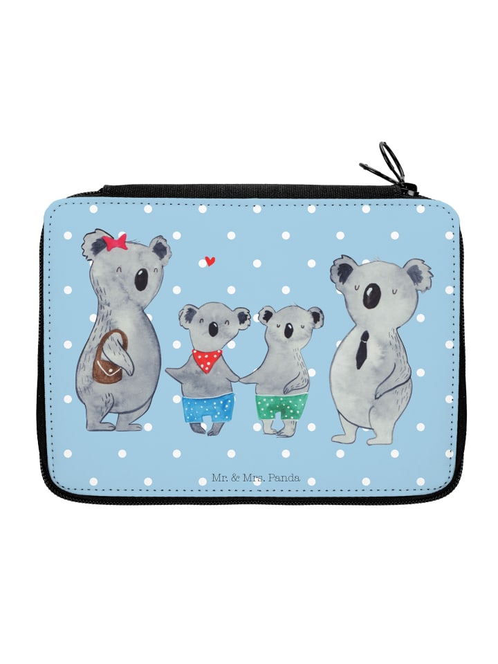 Mäppchen Koala Familie zwei ohne Spruch in Blau Pastell