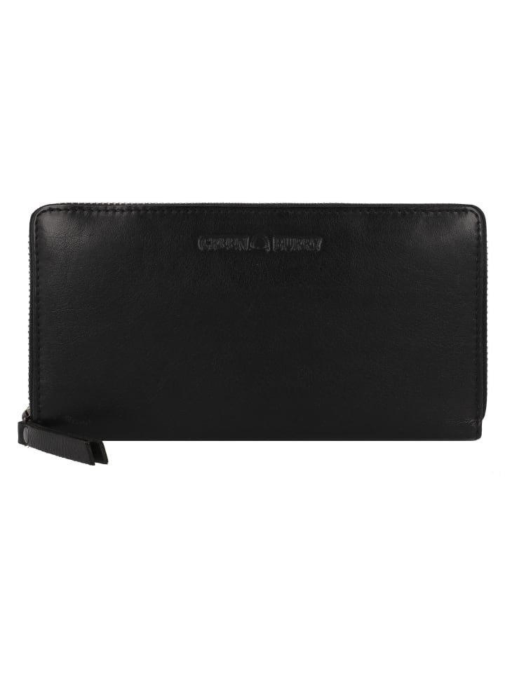 Colombiana Geldbörse RFID Schutz Leder 20 cm black