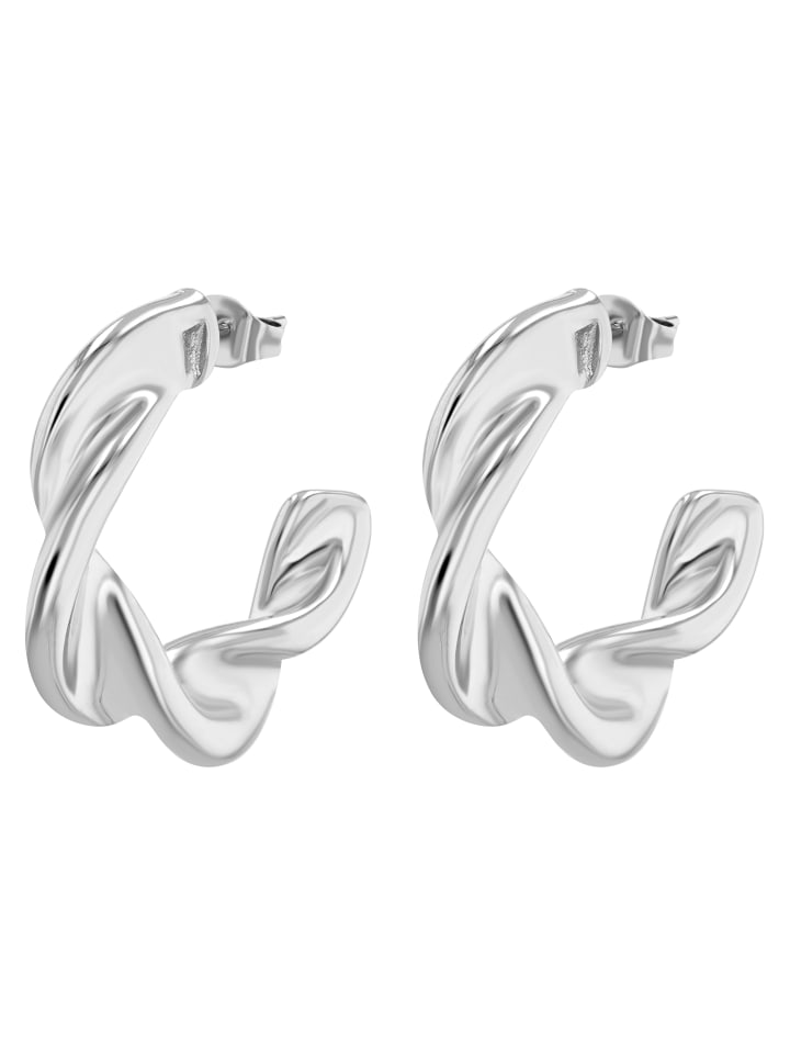 Damen Ohrringe – Creole aus Edelstahl in silber