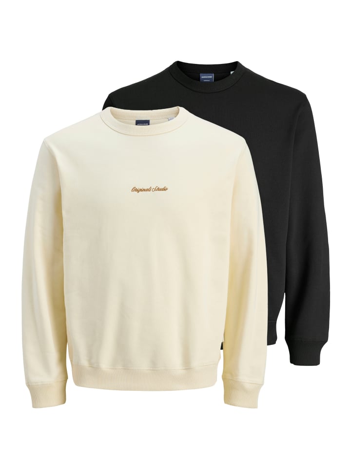 Sweatshirt Norrebro in Beige / schwarz