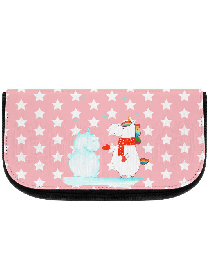 Make-up-Organizer Einhorn Schneemann ohne Spruch in Rot Pastell