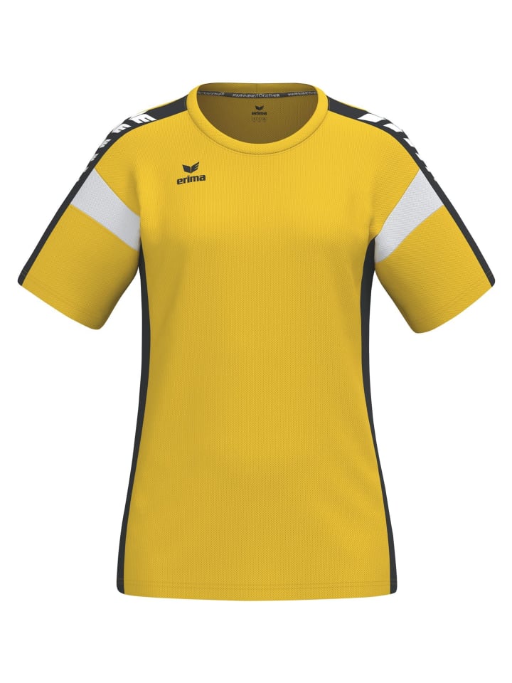 Damen T-Shirt function in gelb/schwarz