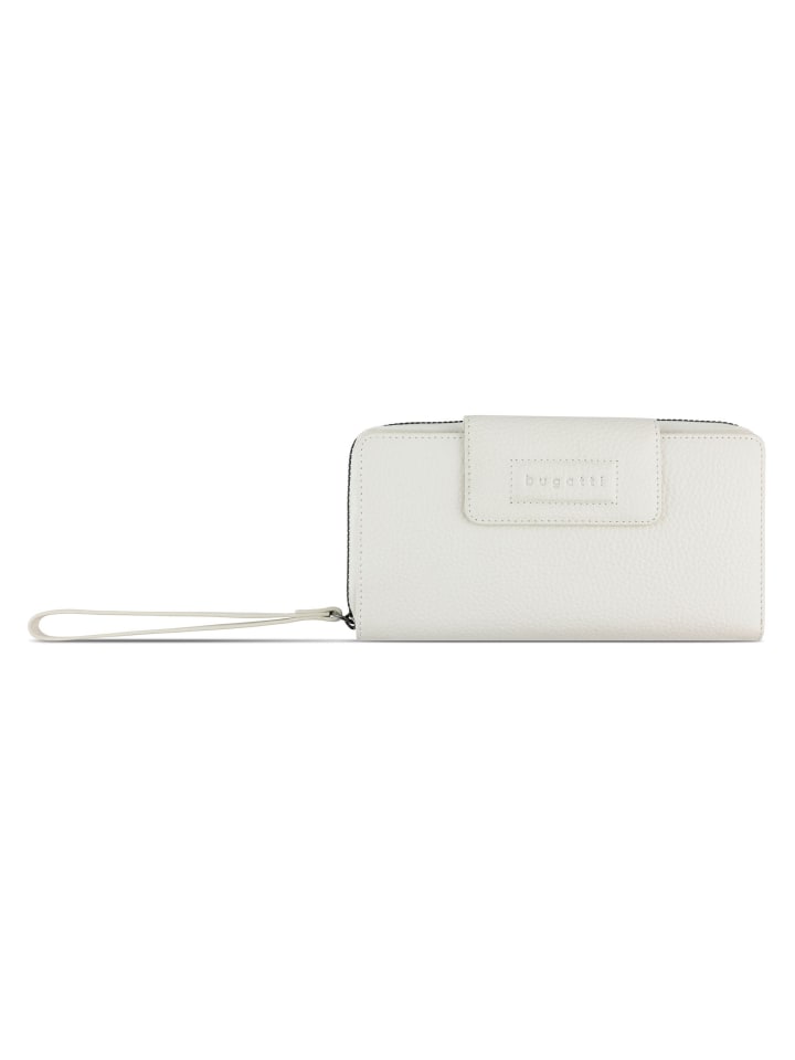 Elsa Geldbörse RFID Schutz Leder 19 cm weiß