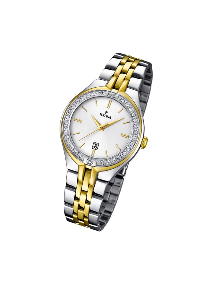 Analog-Armbanduhr Festina Trend silber, gold mittel (ca. 33mm)