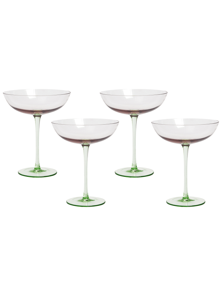 Gläser DIOPSIDE in Transparent/Rosa/Grün
