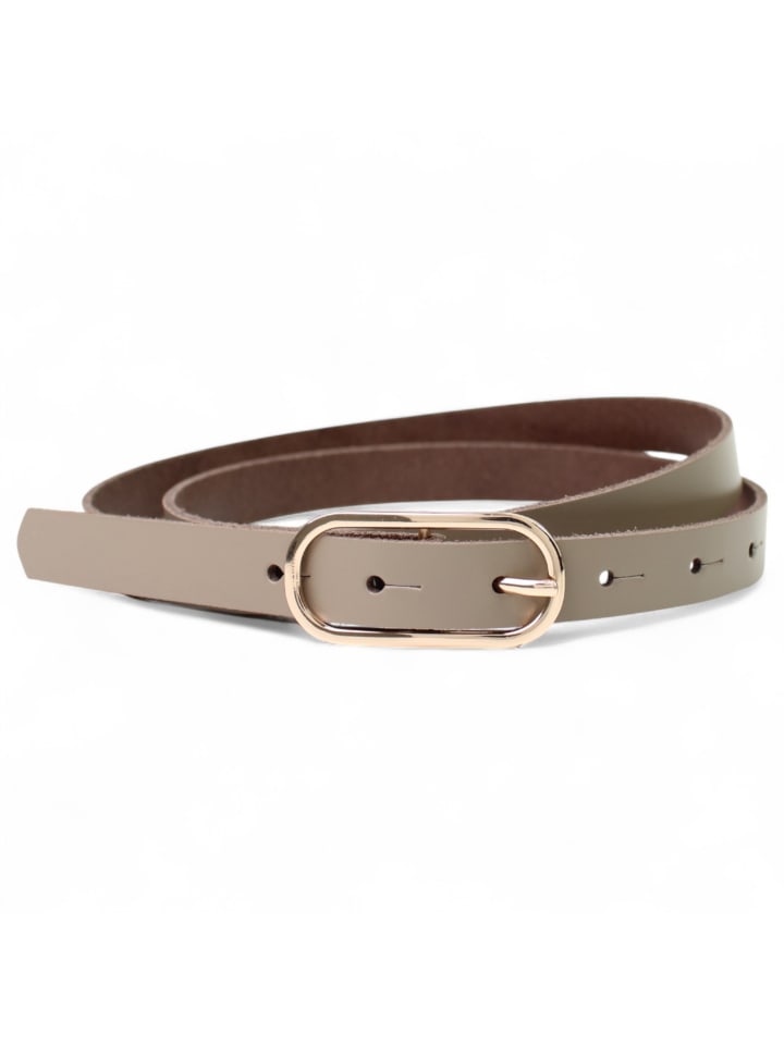 Ledergürtel in Taupe